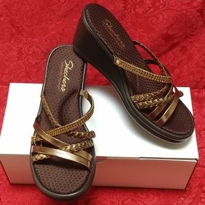 Skechers Women's Rumblers Wild Child Wedge Slide